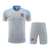 Kit Treino adulto - Camisa e Shorts - Atlético de Madrid Nike 24/25 - Cinza com detalhes em azul