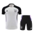 Kit Treino adulto - Camisa e Shorts - Seleção Alemanha Adidas 24/25 - Branco e preto com detalhes em roxo