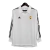 Camisa Retrô Real Madrid I 2002 manga longa - Masculina Adidas - Branca com listras pretas