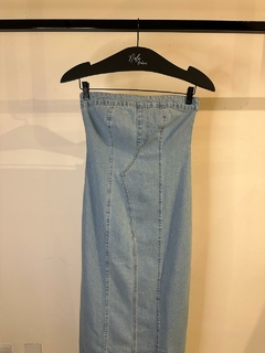 VESTIDO TOMARA QUE CAIA JEANS - Nala Beachwear