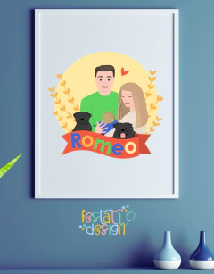 Quadro Família Personalizado Digital (A4) - comprar online