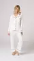 Pijama camisero morley Off White - comprar online