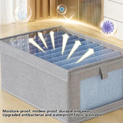 Caja Canasto Cesto Organizador Plegable Con Tapa Y Ventana Tamaño XL - Vixen