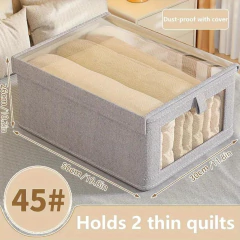 Caja Canasto Cesto Organizador Plegable Con Tapa Y Ventana Tamaño XL - tienda online