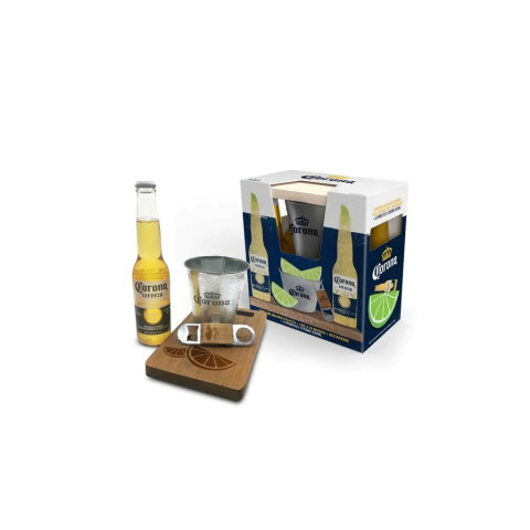 Cervezas - Corona Gift ( 4 Porrones + Tab. + Frapera + destapador )