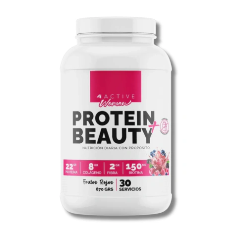 Protein WOMEN + BEAUTY (SIN Gluten / Lactosa / Azúcar) - 870 grs / 30 servicios, sabor frutos rojos