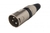 CONECTOR PLUG XLR CANON MACHO PRETO 3 PINOS PROFISSIONAL