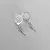 ARGOLLAS ACERO BLANCO CON DIJE STRASS - FLECHA - comprar online