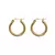 ARGOLLAS ACERO DORADO INFLADO RAYADO T.2 - 2CM