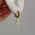 ARGOLLAS CUBANAS ACERO DORADO CON DIJE STRASS - ESTRELLA DESTELLO