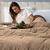 Coberdrom Solteiro Dupla Face Cama Manta Soft e Tecido Frio