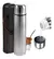 Termo Bala Acero Inox IDEAL™ Doble Capa Termica 1 Litro LIBERCAM TAI-100 Con Estuche Color Plateado