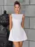 Imagem do NIDANSSI-Vestido Bodycon com gola quadrada feminino A-LINE, Robes para festa, elegante vestido sexy, mini vestido de verão, branco, 2022