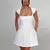 NIDANSSI-Vestido Bodycon com gola quadrada feminino A-LINE, Robes para festa, elegante vestido sexy, mini vestido de verão, branco, 2022 - Liveluxeshop