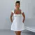 NIDANSSI-Vestido Bodycon com gola quadrada feminino A-LINE, Robes para festa, elegante vestido sexy, mini vestido de verão, branco, 2022 - comprar online