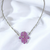Silver Chain With "Hamsa" Opaline Pendant - buy online