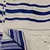 Talit Gadol Tela Acrílica Blanco con Azul y Plateado