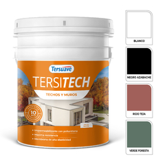MEMBRANA LIQUIDA TECHOS Y MUROS TERSITECH ROJO TEJA SIN FIBRAS 10KG - comprar online