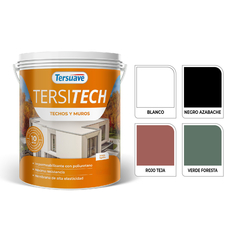 MEMBRANA LIQUIDA TECHOS Y MUROS TERSITECH NEGRO AZABACHE SIN FIBRAS 4KG - comprar online