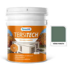 MEMBRANA LIQUIDA TECHOS Y MUROS TERSITECH VERDE FORESTA SIN FIBRAS 10KG