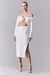 VESTIDO POLIESTER MIDI RECORTE CINTURA - comprar online