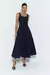 VESTIDO VISCOSE MIDI C/PESPONTO E BARRA AMPLA - comprar online