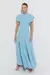 VESTIDO MALHA LONGO MANGA AMPLA SAIA RODADA 11349 - LEU RIBEIRO