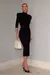 VESTIDO POLIESTER MIDI GOLA ALTA ABERTURA COSTA - comprar online