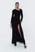 VESTIDO MALHA LONFO C/FENDA E DRAPEADOS - comprar online