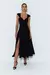 VESTIDO POLIESTER MIDI RECORTE CORAÇÃO - comprar online