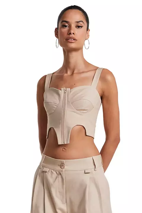 CROPPED ALÇA COM ZIPER FRONTAL - comprar online