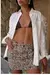 MINI SAIA JEANS A FIO ANIMAL PRINT - loja online