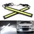 Fita de led para carro, 2 peças, à prova d'água, luz diurna, dc 12v, cob, sin na internet