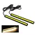 Fita de led para carro, 2 peças, à prova d'água, luz diurna, dc 12v, cob, sin na internet