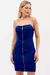 Vestido Curto Liso Com Zíper Frontal