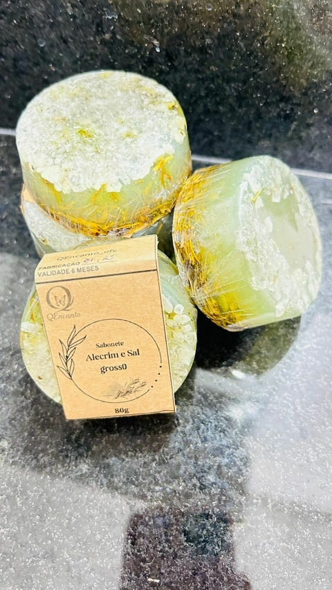 5 Sabonete Alecrim e Sal Grosso - Formato Redondo - comprar online