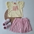 Conjunto Blusa em Cropped Sunset e Saia Tule Infantil Menina Kyly na internet