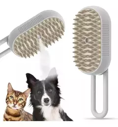 BEEPAWCEPILLO CON VAPOR MASAJEADOR SUAVE PERRO GATO 3 EN 1 C/MANGO - tienda online