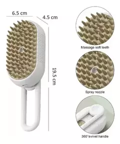 BEEPAWCEPILLO CON VAPOR MASAJEADOR SUAVE PERRO GATO 3 EN 1 C/MANGO en internet