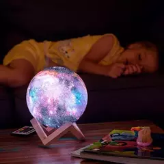 LÁMPARA VELADOR GALAXIA 3D LED 16 COLORES - comprar online