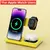 Carregador sem fio 3 em 1, suporte e almofada compatível com iPhone e Samsung - loja online