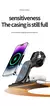 Carregador sem fio 3 em 1, suporte e almofada compatível com iPhone e Samsung