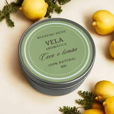 VELA AROMÁTICA COCO E LIMÃO - comprar online