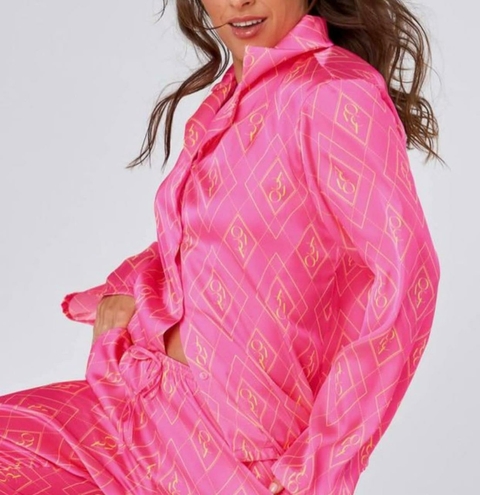 Pijama Longo _Pink Luminoso