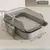 Semi-Fechado Cat Litter Box Espessamento Kitty Sandbox, Bedpans High Side Splashproof Pet com Colher de Areia, Cat Supplies - loja online