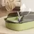 Semi-Fechado Cat Litter Box Espessamento Kitty Sandbox, Bedpans High Side Splashproof Pet com Colher de Areia, Cat Supplies - loja online