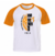 kit 20 camisetas raglan branca com laranja FRETE GRATÍS