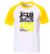 kit 10 camisetas raglan branca com amarela FRETE GRATÍS - alfa camisetas evangélicas