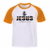 kit 10 camisetas raglan branca com laranja FRETE GRATÍS