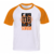 kit 10 camisetas raglan branca com laranja FRETE GRATÍS - loja online
